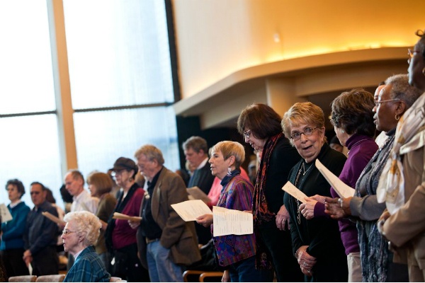 <p><p>Singing along with another song performed by M' B Singley. (Brad Larrison/for NewsWorks)</p></p>
