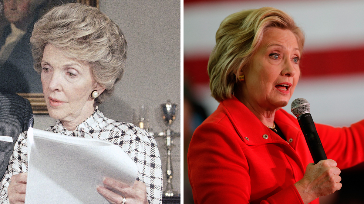 Left: Nancy Reagan