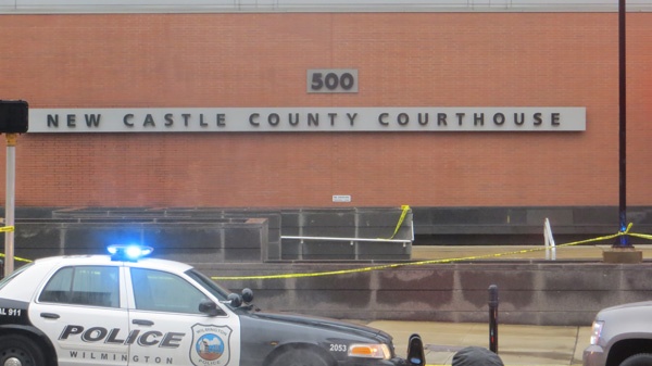 <p><p>The New Castle County Court will be closed through Tuesday. A-G Biden says any court workers who need help will be provided assistance in light of the shooting. (Mark Eichmann/WHYY)</p></p>
