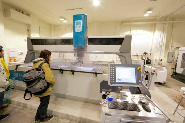 <p><p>A sneak-peek of the 5'x10' 5-axis Flow Mach 4c CNC abrasive water-jet cutter. (Nat Hamilton/for NewsWorks)</p></p>

