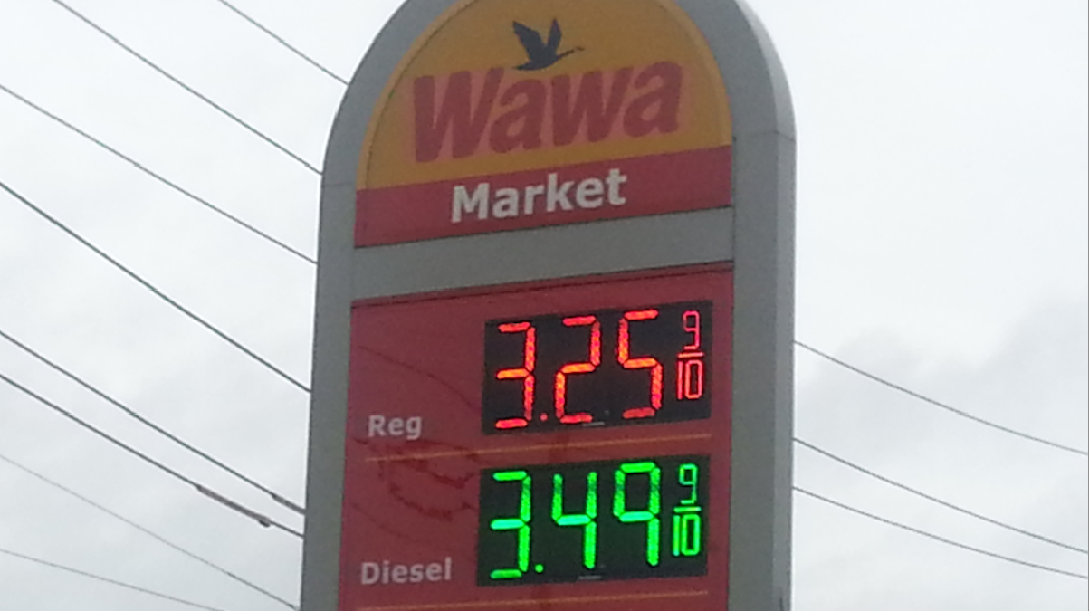  Despite rising gas taxes, prices will be down this holiday weekend. (Tom MacDonald/WHYY) 
