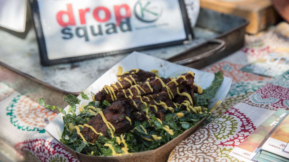 A vegan Jamaican jerk salad from Drop Squad Kitchen.
