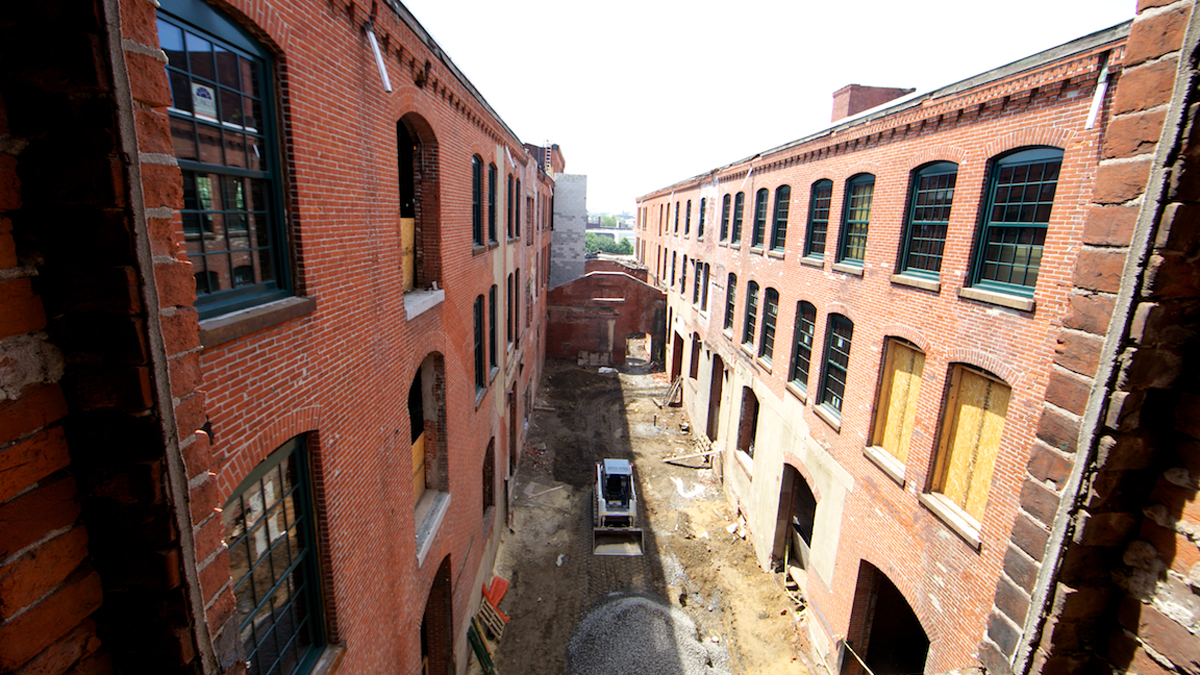  A Kensington textile mill is being turned into an education hub including discounted housing for teachers and office rental space for non-profits. (Nathaniel Hamilton/For NewsWorks) 