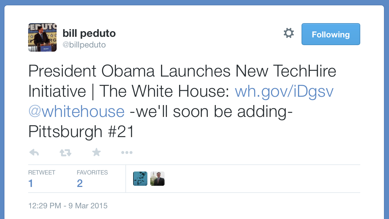 Peduto tweet