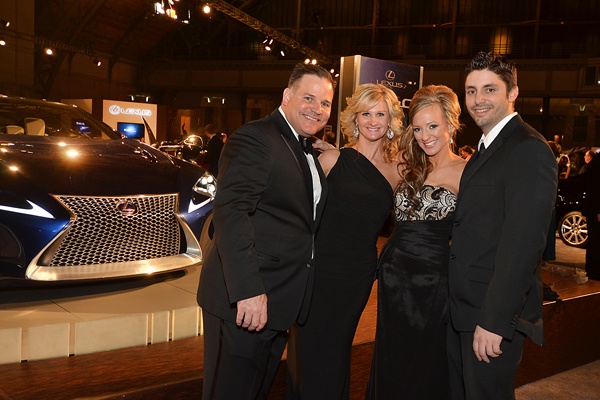 <p><p>Black Tie Tailgate committee members Mark and Kim Ewing (left), with Marie Saldukis and Matt Botsford standing with the Lexus LC-LF, a new concept car currently not slated for production  (Photo courtesy of Marc Barag, MB Commercial Photography)</p></p>
