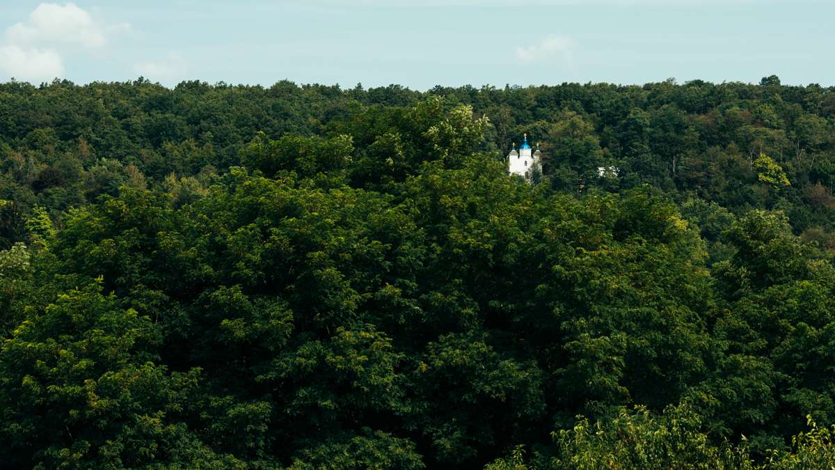 The Assumption of the Blessed Virgin Mary Ukrainian Catholic Church sits on the mountain overlooking what was once the thriving community of Centralia, Pennsylvania.