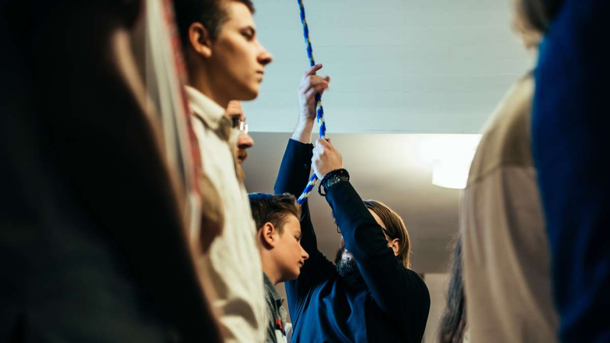 The ringing of the bells in the choir loft at Assumption B.V.M.
