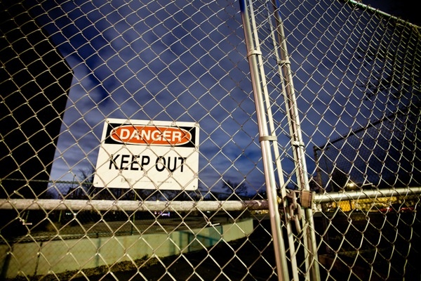<p><p>A fence still surrounds the playground atop a Potter's Field near the Queen Lane Apartments. Could it soon come down? (Brad Larrison/for NewsWorks)</p></p>
