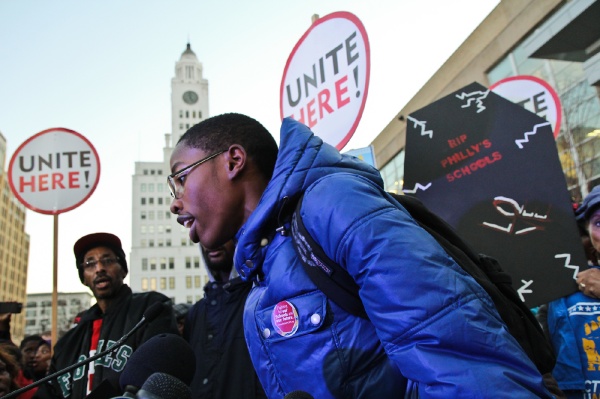 <p><p>Basil Hasan, 16, attends Sayre H.S. He worries about classroom overcrowding, wants a library and hopes to one day become a veterinarian. (Kimberly Paynter/WHYY)</p></p>
