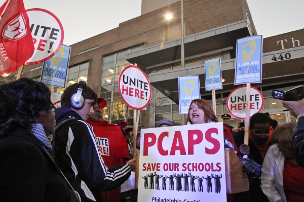 <p><p>Cathy Roccia-Meier, parent of a special needs child and and an advocate, for special education begged parents to get involved with the fight to keep neighborhood schools open. (Kimberly Paynter/WHYY)</p></p>
