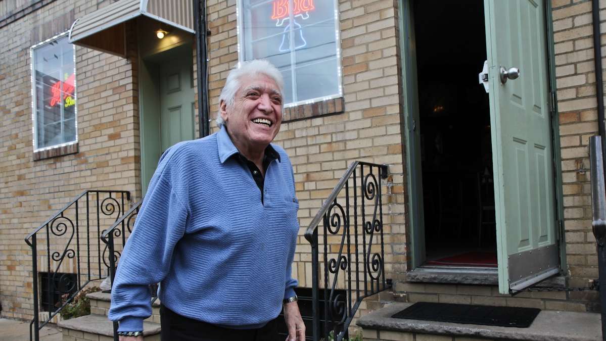 Owner Lou Capozzoli explains that, when Ray's first opened, women were required to enter through the side. He says now the women are worse drinkers than the men. (Kimberly Paynter/WHYY)