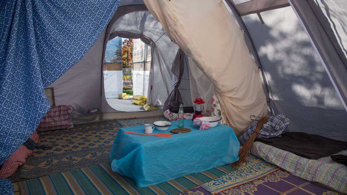 When migrants make it to refugee camps they are often placed with other families in large tents or makeshift homes. Spaces are tight and cultural traditions must be respected making the process even more tolling on the migrants.