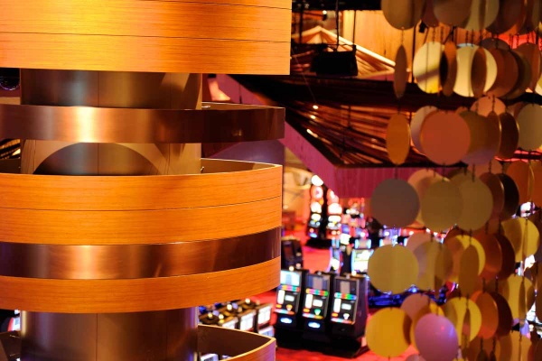 <p><p>A look above some of the slot machines at the new Revel casino-hotel. (Photo courtesy of Revel Entertainment)</p></p>
