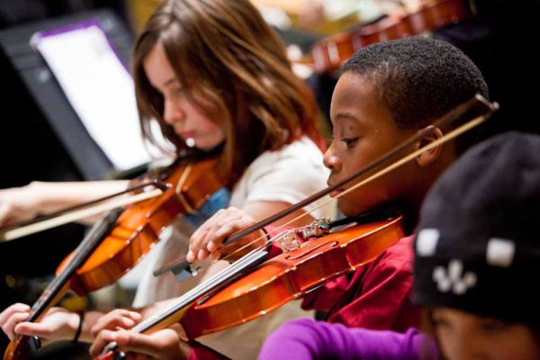 <p><p>Always a crowd pleaser, the orchestra plays "Don't Stop Believing'" by Journey. (Brad Larrison/For NewsWorks)</p></p>
