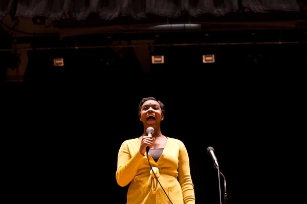 <p><p>Kayla Hadley of Roxborough High School performs her rendition of "All I Want For Christmas" at the student concert hosted by Roxborough High on Tuesday. (Brad Larrison/For NewsWorks)</p></p>
