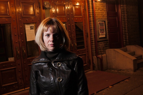 <p><p>Cara Blouin, director of the Republican Theater Fest, stands in front of the Plays and Players theater, 1714 Delancey Place in Center City Philadelphia. (photo: Kyle Cassidy)</p></p>

