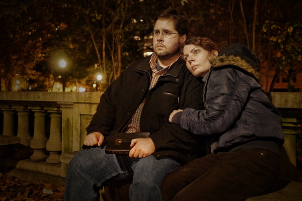 <p><p>Chris Morse and Jennifer Summerfield pose for a publicity still for the play "Battle Hymn," part of the Republican Theater Festival. (photo: Kyle Cassidy)</p></p>
