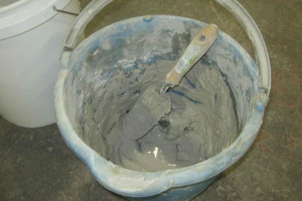 <p><p>Cement formed the foundation of the workshop pieces. (Alaina Mabaso/for NewsWorks)</p></p>
