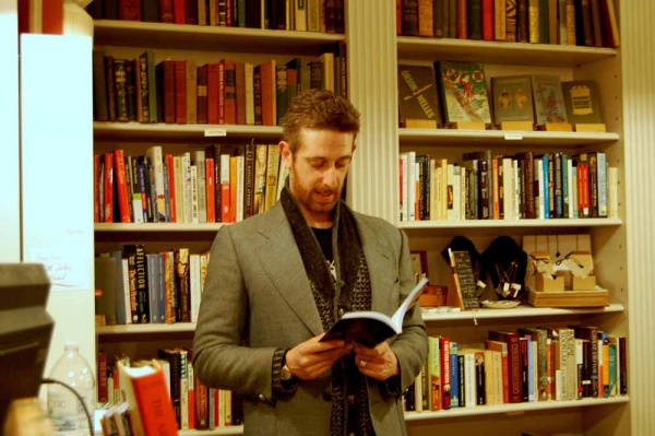 <p><p>Adrian Van Young reads from his newest collection of short stories, published by Black Lawrence Press. (Anna Flint/for NewsWorks)</p></p>
