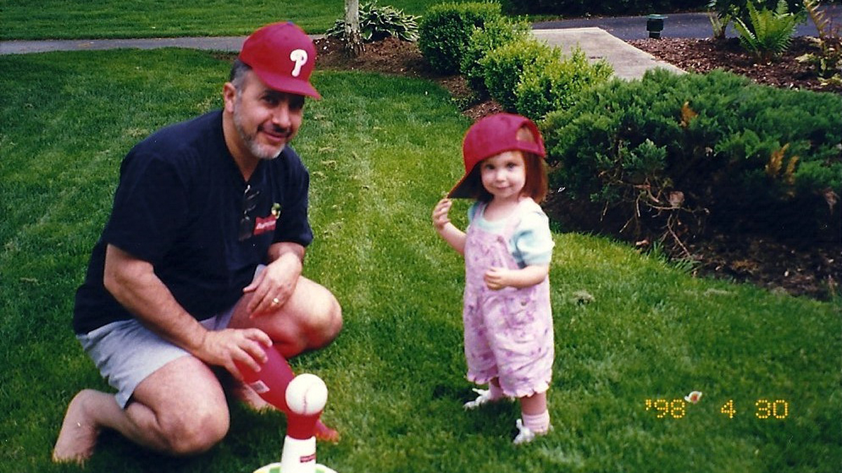  The author is shown with her grandfather. (Courtesy of Samantha Galing) 