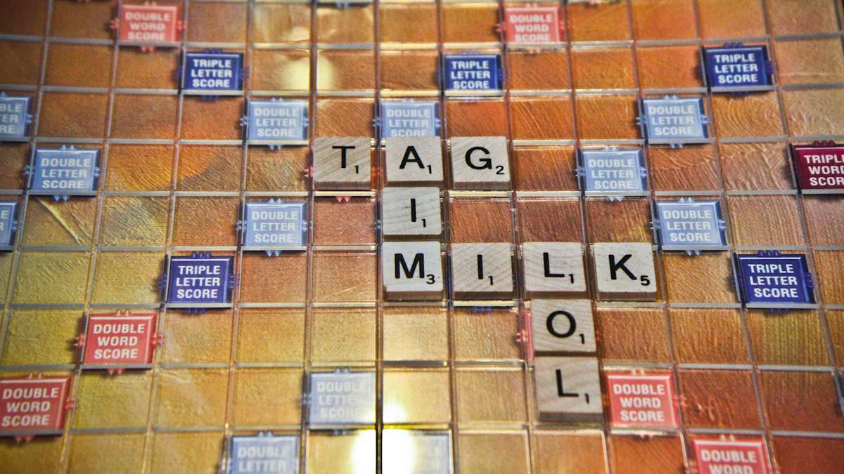 Fifth graders get creative at the ASAP Scrabble tournament. (Kimberly Paynter/WHYY)