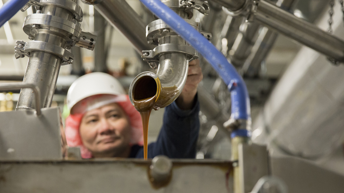  Gertrude Hawk Chocolates is a longstanding family business still going strong in the Scranton area. Today, the company primarily makes ice cream inclusions and ingredients for national companies like Dairy Queen and Ben and Jerry’s. (Lindsay Lazarski/WHYY) 