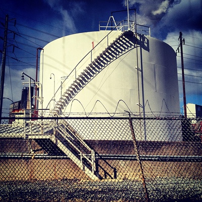 <p><p>Heading westward, Route 12 riders will pass a power station along Grays Ferry. (Emma Fried-Cassorla/Philly Love Notes)</p></p>

