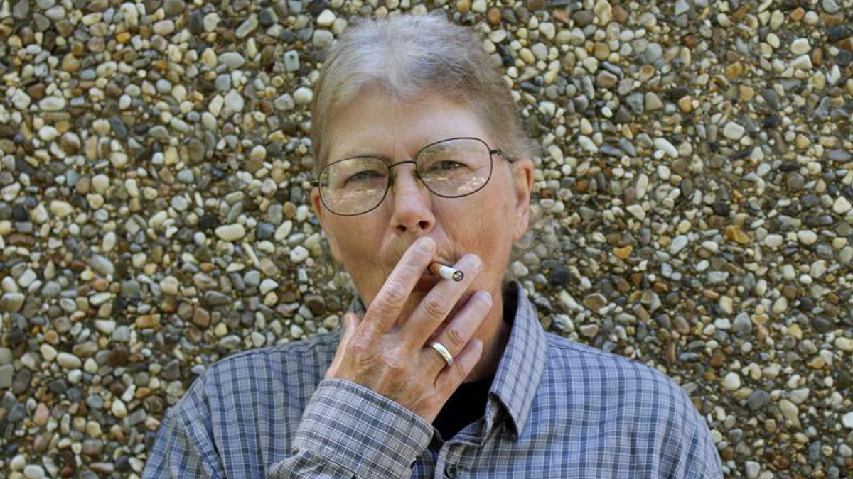  April Anderson is trying to quit smoking after forty years. She's HIV positive, which means the negative health effects of smoking are even greater her. (Morgan Springer/for WHYY) 