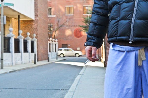 <p><p>Scott Furstenau said he started smoking during his first job as an operating room attendant ten years ago. (Kimberly Paynter/WHYY)</p></p>
