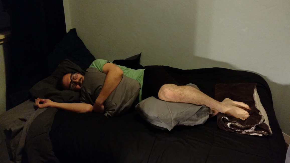 Zach Goldberg listens to Harry Potter on tape to fall asleep. (Andrew Stelzer/for WHYY)
