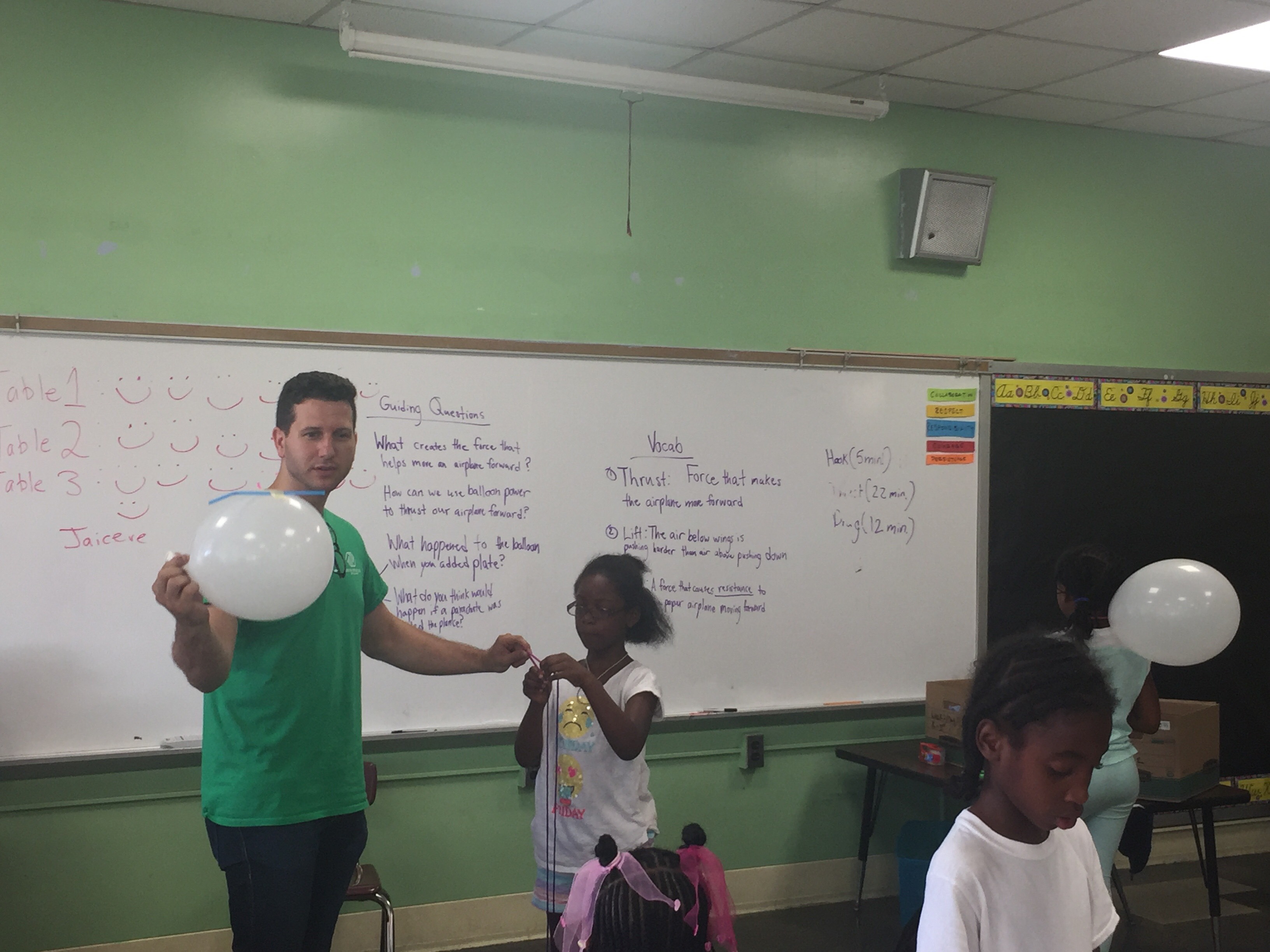  This class on flight is part of the Summer Learning Collaborative that seeks to reduce the achievement gap between low-income children and those of means. (Cris Barrish/WHYY) 