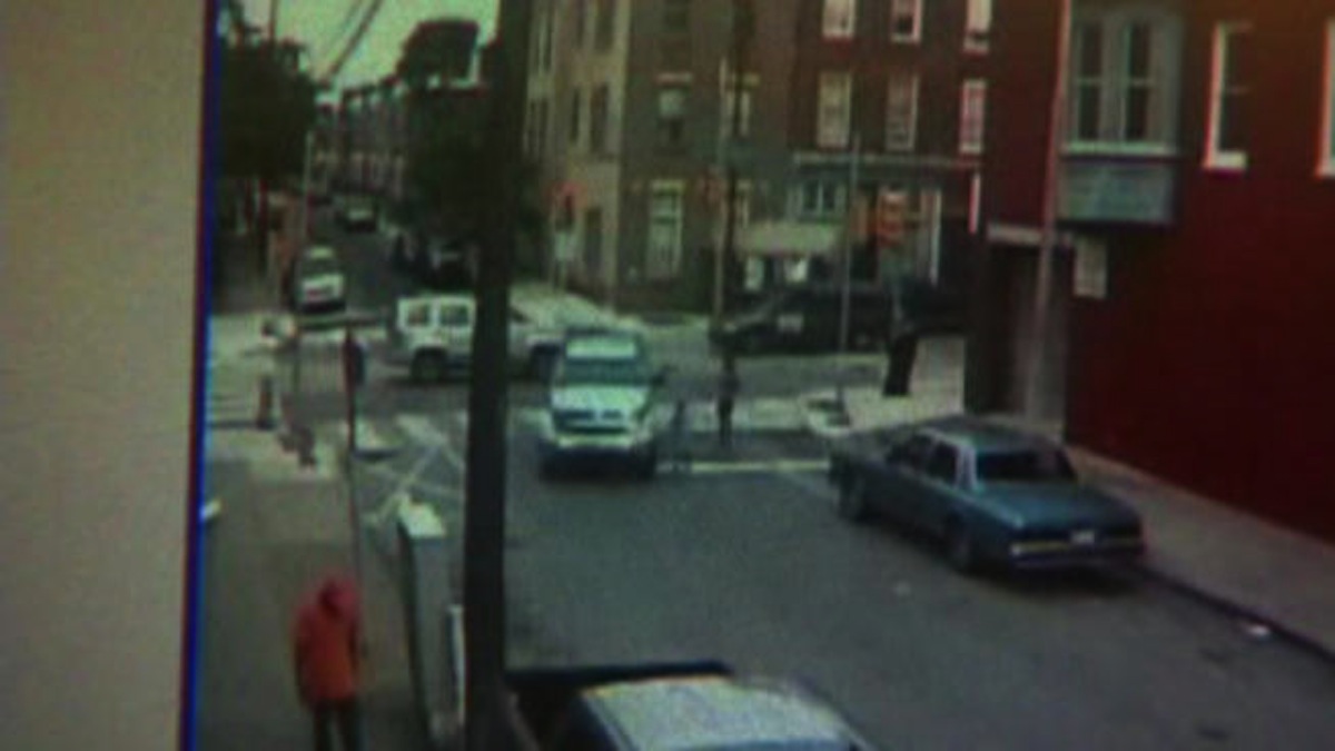  Surveillance footage just before the hit-and-run. (Courtesy of NBC10) 