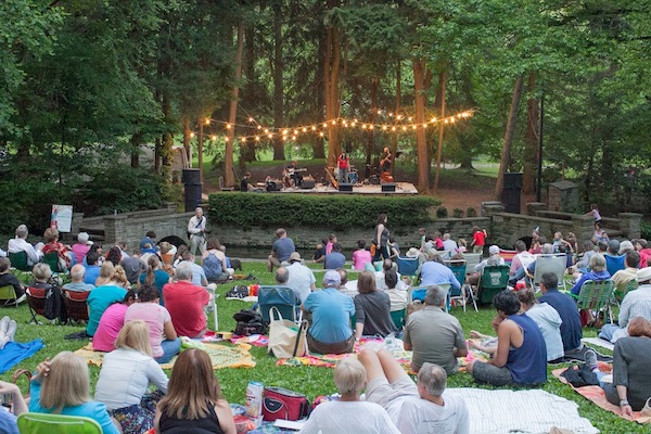  Residents enjoying the first Pastorius Park concert of the season. (Howard Pitkow/for NewsWorks, file) 
