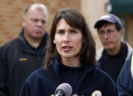 <p><p>National Transportation Safety Board chairman Deborah Hersman answers a question in Paulsboro, N.J., Saturday morning, Dec. 1, 2012. (AP Photo/Mel Evans)</p></p>
