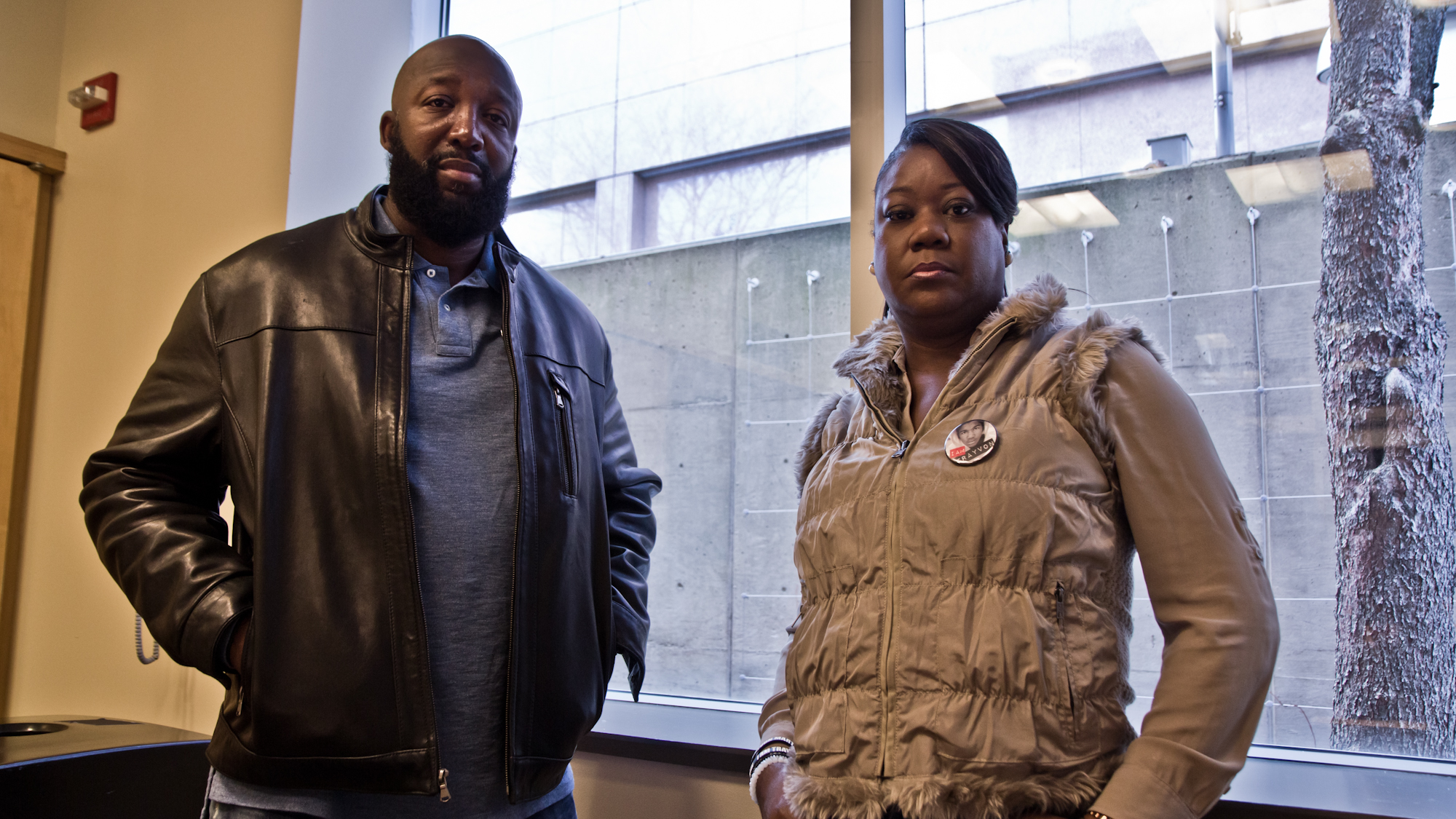  Tracy Martin and Sybrina Fulton spoke on WHYY’s Radio Times Thursday. (Kimberly Paynter/WHYY) 