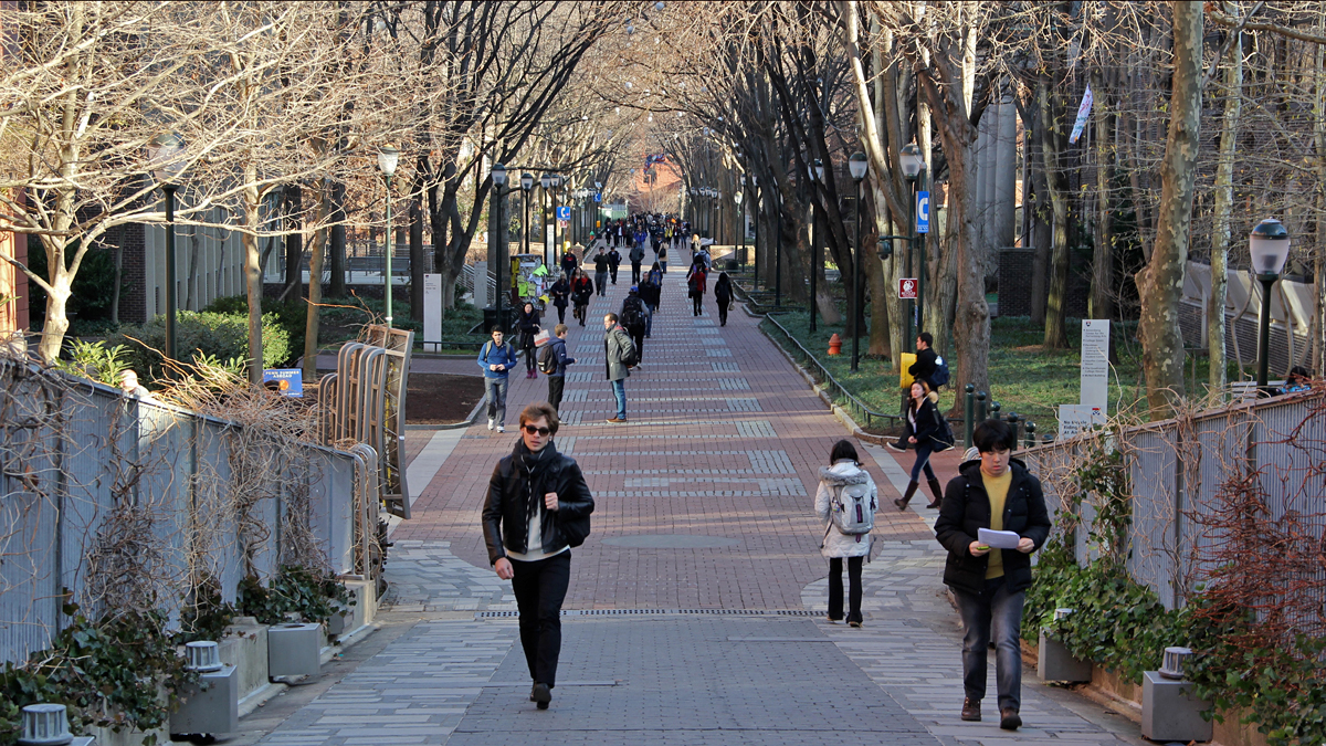 Locust Walk on the University of Pennsylvania campus in West Philadelphia.