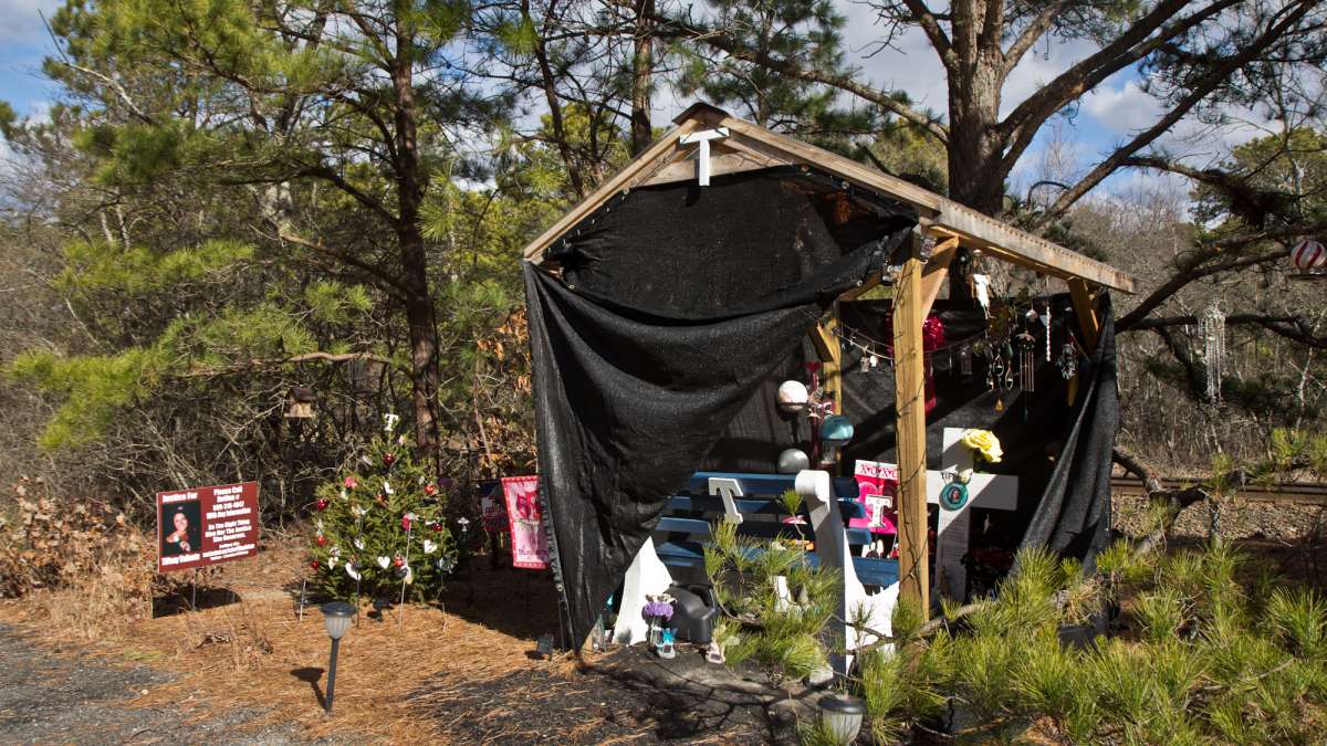 Tiffany Valliante’s family constructed a memorial near the tracks where she was killed.
