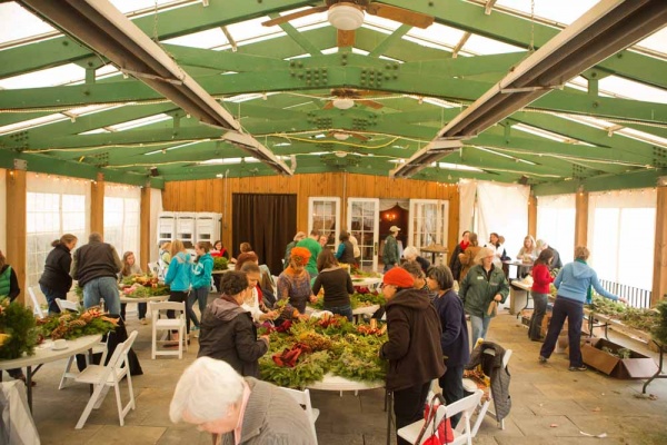 <p><p>The Winter in the Wissahickon event featured a wreath making activity at Valley Green Inn. (Dave Tavani/for NewsWorks)</p></p>
