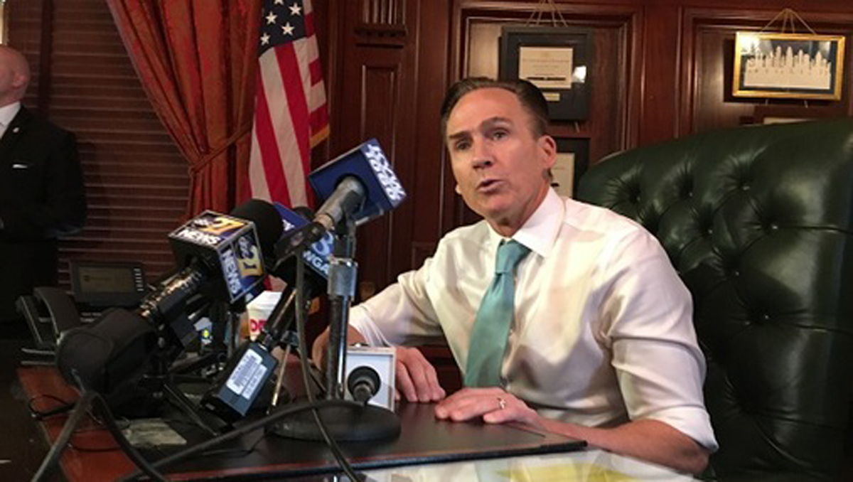  Without getting specific, Stack apologized for speaking harshly to staff members and his security detail. (Katie Meyer/WITF) 
