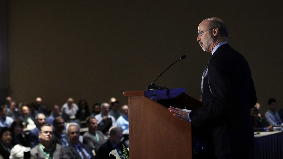  Pennsylvania Gov. Tom Wolf speaks during a news conference in Philadelphia, Pa. (AP Photo/Matt Rourke) 