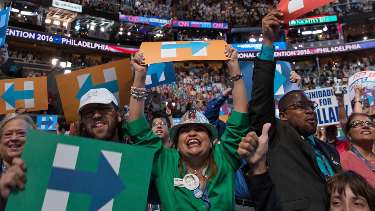 ''The nomination is a dream come true for me as a woman,'' said Dr. Leonarda Duran (center), president of the Democratic Hispanic Caucus of Florida and a delegate from Miami.