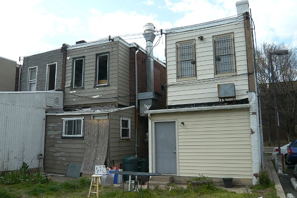 <p><p>A view of the back of the building of 24 E. Mt. Airy Ave. (Alan Tu/WHYY)</p></p>
