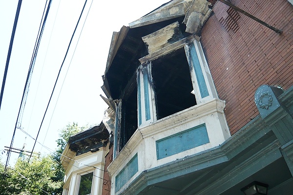 <p><p>The heaviest damaged appeared to be the room above the dining area of the former Black Olive restaurant (Alan Tu/NewsWorks)</p></p>
