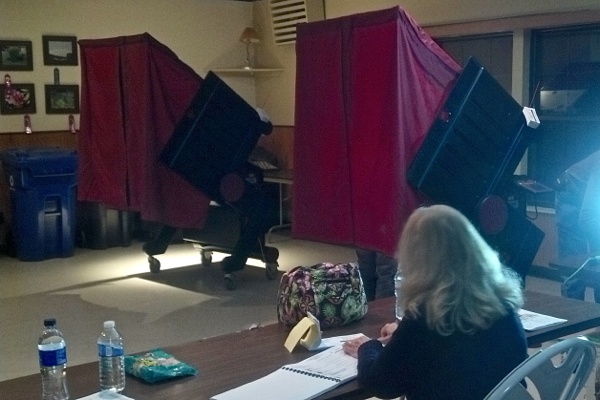 <p><p>This polling location in Brick N.J. was supposed to be evacuated at 6 p.m. ahead of another storm. Poll workers plan to keep it open till 8 p.m. (Tara Nurin/for NewsWorks)</p></p>
