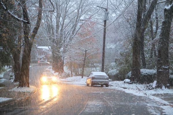 <p><p>Hibben Road near the Princeton Theological Seminary 4:30 p.m. Wednesday. (Photo courtesy of Evelyn Tu)</p></p>
