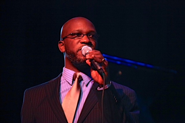 <p><p>Philadelphia's Orrin Evans leading his Captain Black Big Band. (Howard Pitkow/For Newsworks)</p></p>
