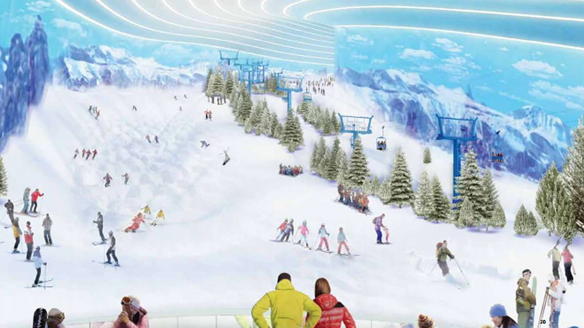  The mega-mall would include this indoor ski slope. (Image courtesy of Triple Five) 