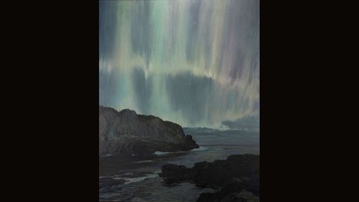 Howard Russell Butler, American, 1856–1934, Northern Lights, Ogunquit, Maine, 1919, Oil on canvas, Princeton University Art Museum, gift of H. Russell Butler, Jr., PP356  