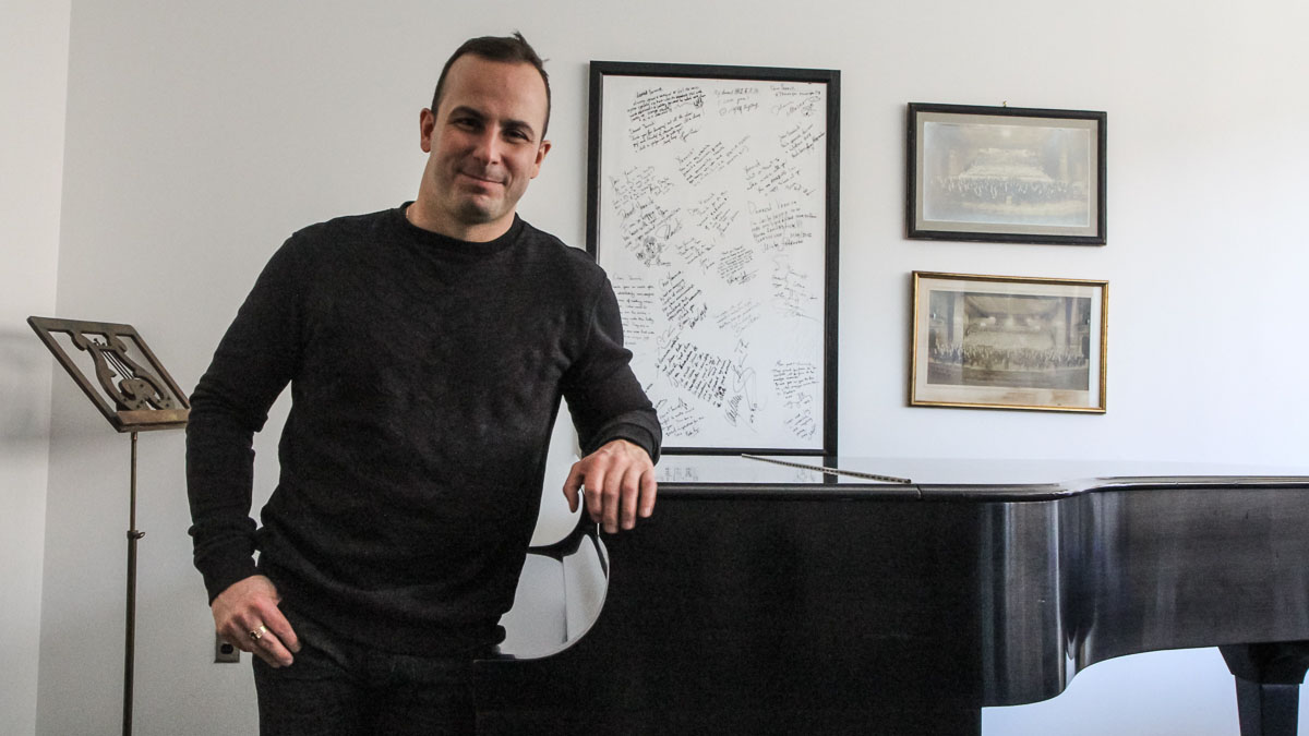  Philadelphia Orchestra music director Yannick Nézet-Séguin celebrates his 40th birthday today, wrapping up a yearlong series of long-unheard works performed as part of the orchestra's 40/40 Project. (Kimberly Paynter/WHYY) 