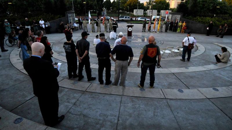 Ten Philadelphia soldiers missing in action are remembered during a ceremony marking the 30th anniversary of the Philadelphia Vietnam Memorial at Penn's Landing on Friday.
